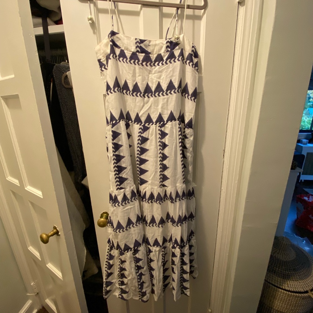 Oliphant Large Maxi dress with silver ties